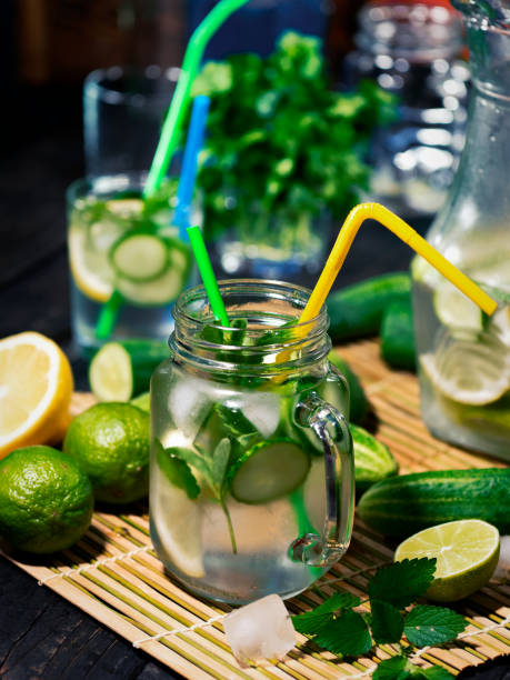 Making cucumber lemonade