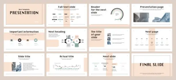 Vector illustration of Presentation template design