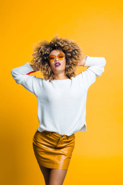 istock Beautiful afro american woman model 1160181575