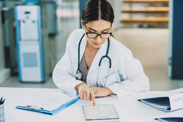 istock Making sure all the patient details are correct 1160184451