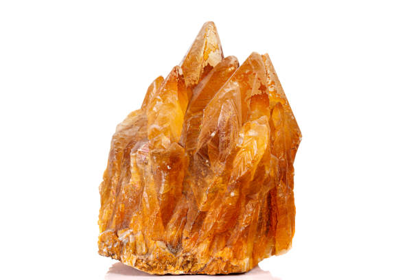 istock Macro stone calcite mineral on white background 1160189649