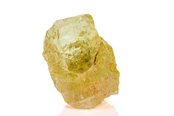 istock Macro stone Beryl mineral on white background 1160189707