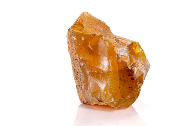istock Macro stone Hyalite mineral opal on a white background 1160189838