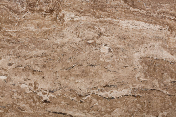 travertine classic warm beige color with a pronounced banding an - stone textured italian culture textured effect imagens e fotografias de stock