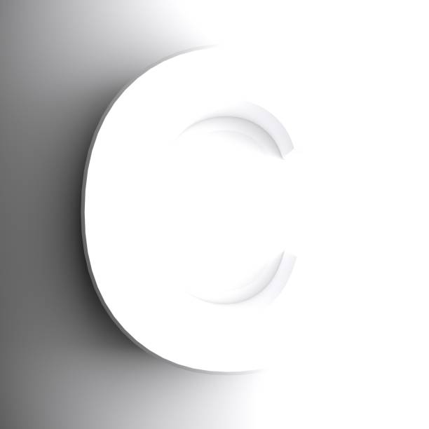 istock C white letter isolated on white background - 3D rendering illustration 1160191285