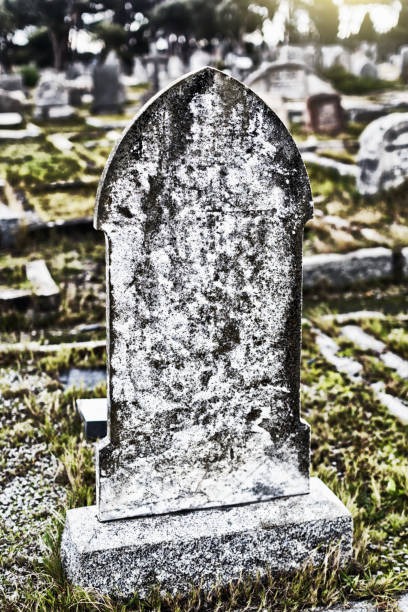 istock Old tombstone in a cemetery 1160191438