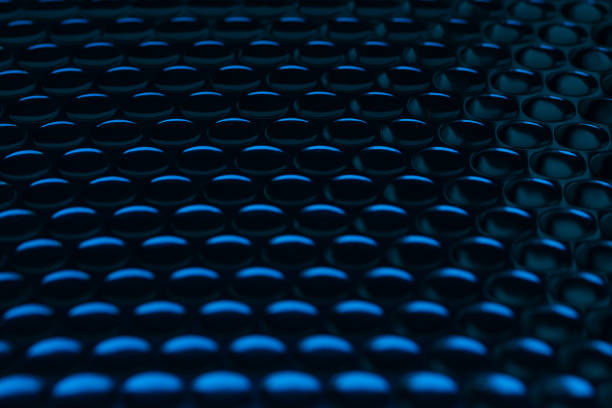 istock Close up of pattern on blue foil 1160191662