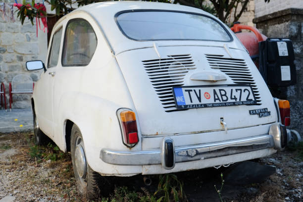 Siena, Italy - 22 May, 2015: Classic Fiat 126 parked on the street. This vehicle was a popular car in South Europe and Poland from 70s to 90s.