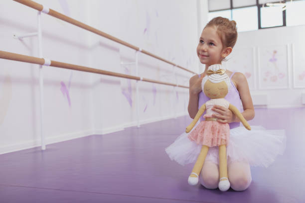 istock Adorable little ballerina at dancing school 1160198926