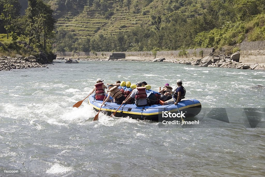 Wildwasser-Rafting-Nepal - Lizenzfrei Floßfahrt Stock-Foto