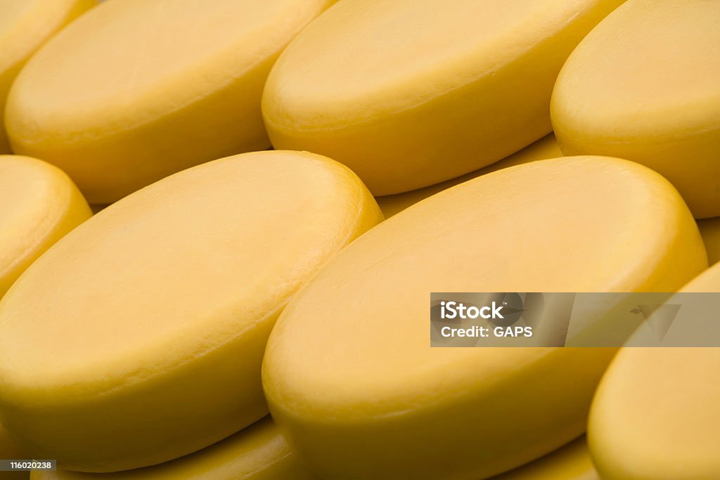 Mehrere gewachstem gelbe Käse - Lizenzfrei Agrarbetrieb Stock-Foto