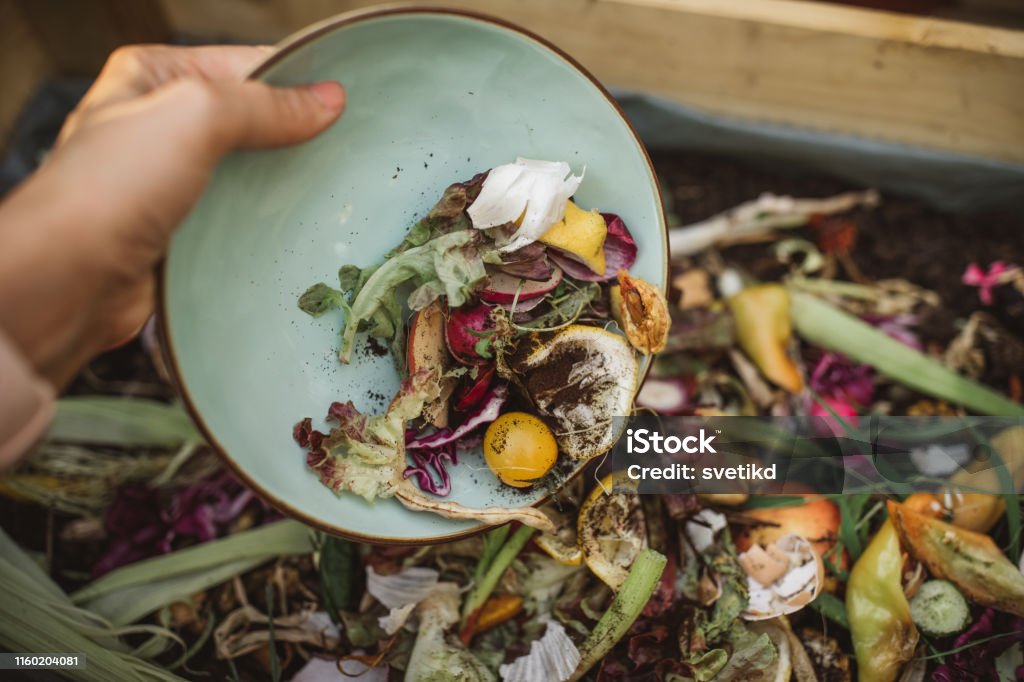 Making compost from leftovers - Royalty-free Lixo Foto de stock