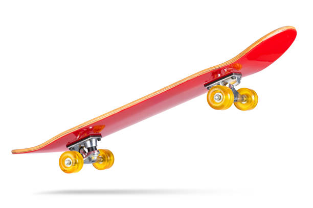 istock Red skateboard deck, isolated on white background. File contains a path to isolation 1160206692
