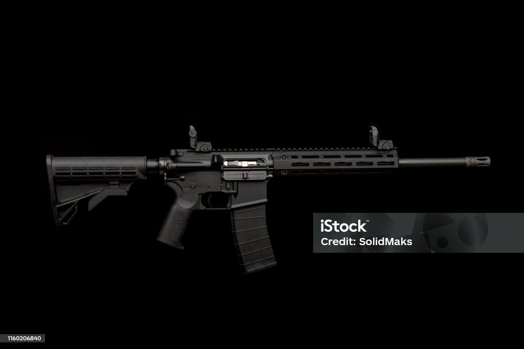 Automatic Rifle Background Modern Automatic Rifle Isolated On White Background Stock Photo ...