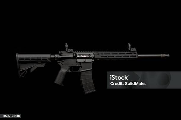 Automatic Rifle Background Modern Automatic Rifle Isolated On White Background Stock Photo ...