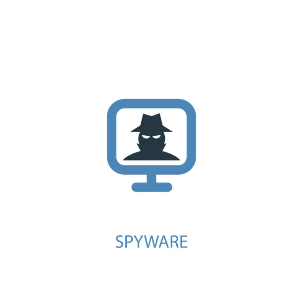spyware concept 2 colored icon. Simple blue element illustration. spyware concept symbol design. Can be used for web and mobile UI/UX spyware concept 2 colored icon. Simple blue element illustration. spyware concept symbol design. Can be used for web and mobile UI/UX agent nasty stock illustrations