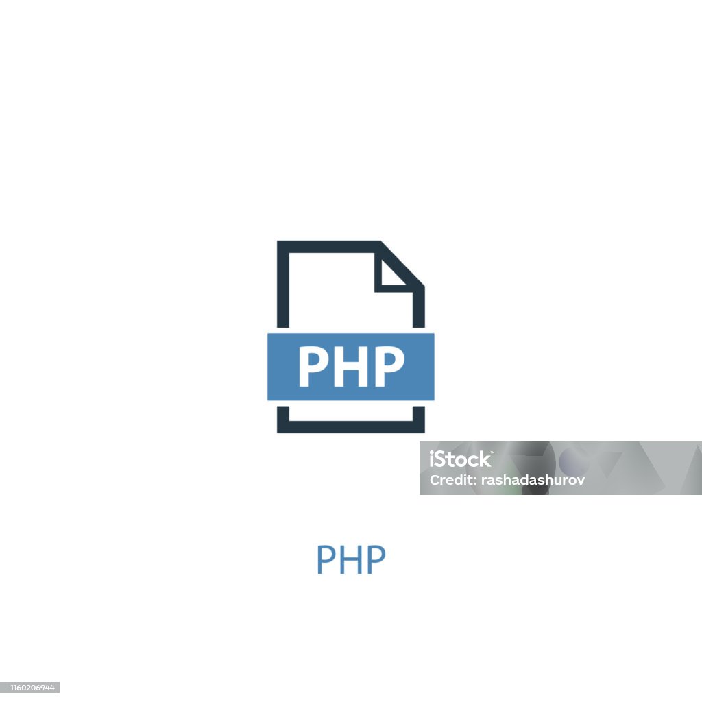 PHP concept 2 colored icon. Simple blue element illustration. PHP concept symbol design. Can be used for web and mobile UI/UX Apartment stock vector PHP concept 2 colored icon. Simple blue element illustration. PHP concept symbol design. Can be used for web and mobile UI/UX Apartment stock vector
