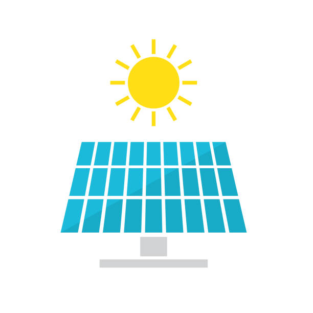 ilustrações de stock, clip art, desenhos animados e ícones de solar panels icon - solar panel