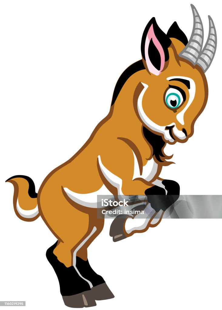 Cartoon Brown Baby Goat Stock Illustration - Download Image Now -  Agriculture, Animal, Brown - iStock