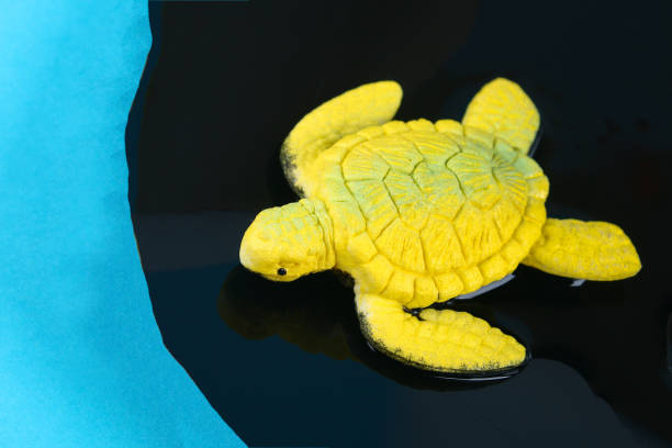 istock Turtle in oil. pollution in ocean environmental problem. Ecological situation world earth 1160219965