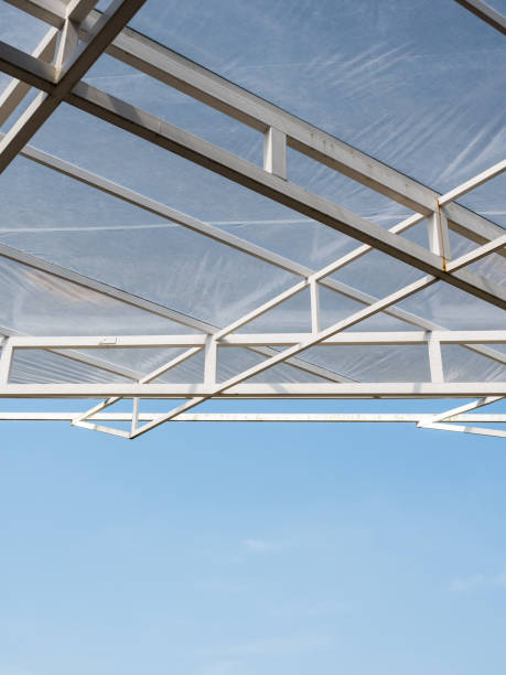 istock Metal frame of the modern canopy. 1160221845