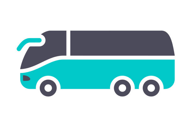 illustrations, cliparts, dessins animés et icônes de nouvelle icône turquoise grise sur un fond blanc - transportation delivering land vehicle car