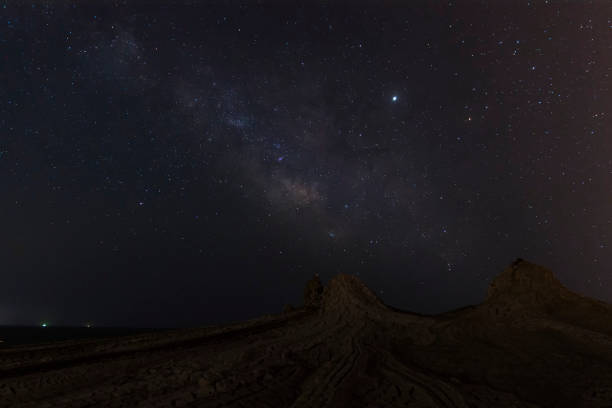 istock Milky Way over mud volcanoes 1160222923