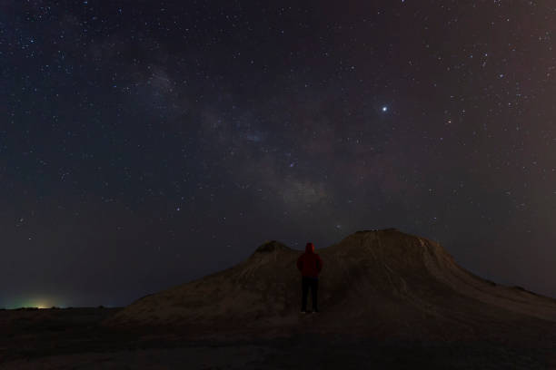 istock Milky Way over mud volcanoes 1160222929