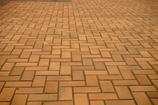 Photo of Sidewalk with zig-zag pattern