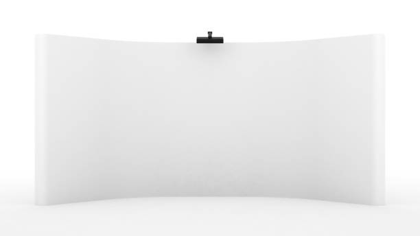 Advertising Stand, Backdrop, Pop up Banner. stock photo