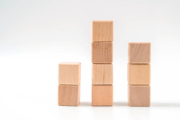 istock wood cube arrange in pyramid shape ,business concept 1160232719