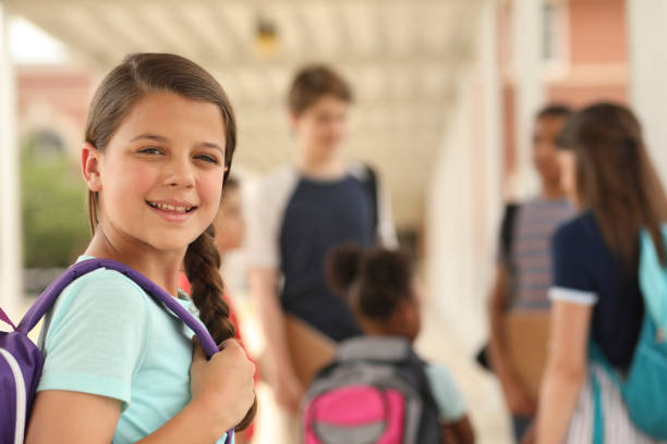 istock Latin descent, elementary age girl on school campus. 1160233463