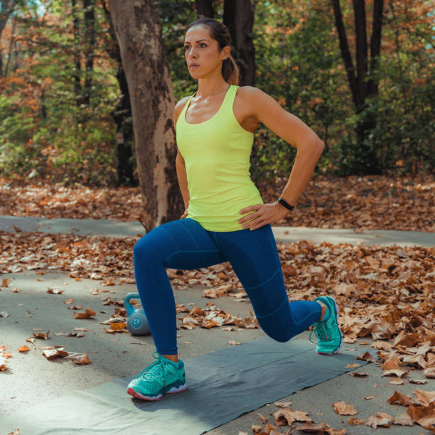 Ling Exercise High 120+ High Lunge Stock Photos, Pictures & Royalty-Free Images - iStock