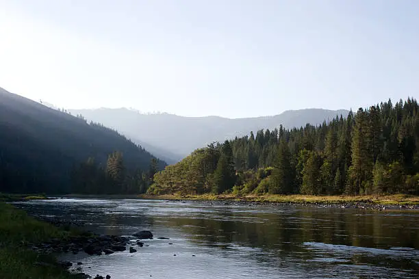 An early fall morning on the Clearwater River in Idaho