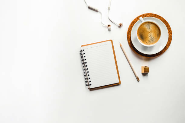 istock Tasty aroma coffee on white desk with paper. 1160248172