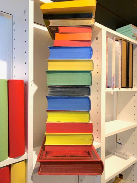 istock Books shelves packed with generic colorful books 1160250640