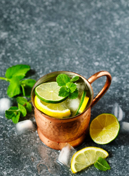 istock Copper mug of lemonade with mint 1160255785