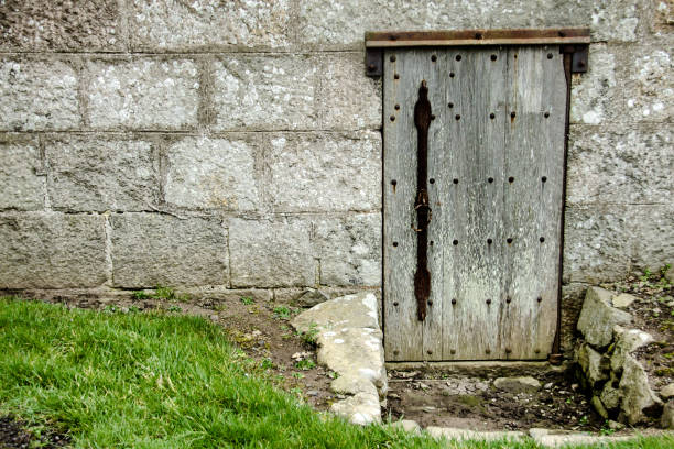 istock Old door in the wall 1160257065