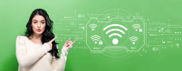 istock Wifi with young woman 1160257939