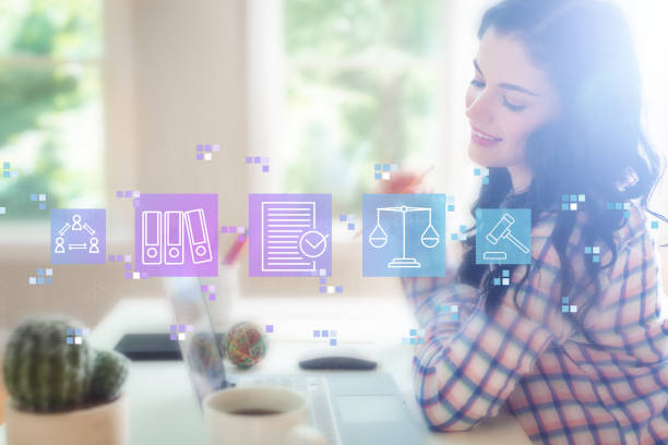 istock Compliance theme with young woman 1160257968
