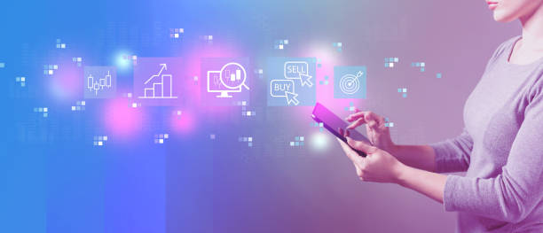 istock Stock trading concept with woman using a tablet 1160257988