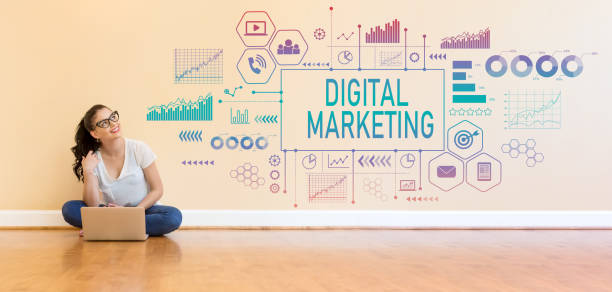 istock Digital Marketing with young woman using a laptop computer 1160258111