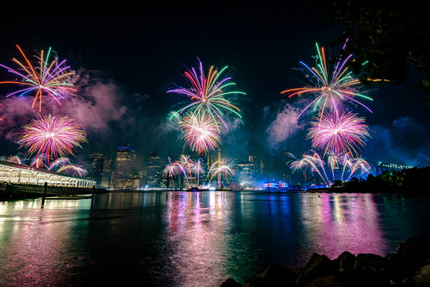istock Fireworks in New York City 1160266826