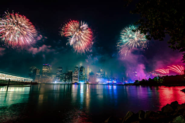 istock Fireworks in New York City 1160268542