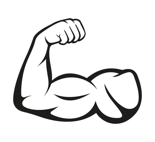 320+ Man Flexing Muscle White Background Stock Illustrations, Royalty ...