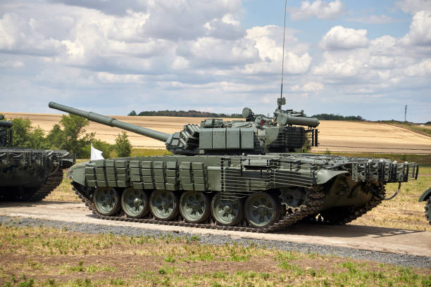 istock A column of modern military tanks 1160277461