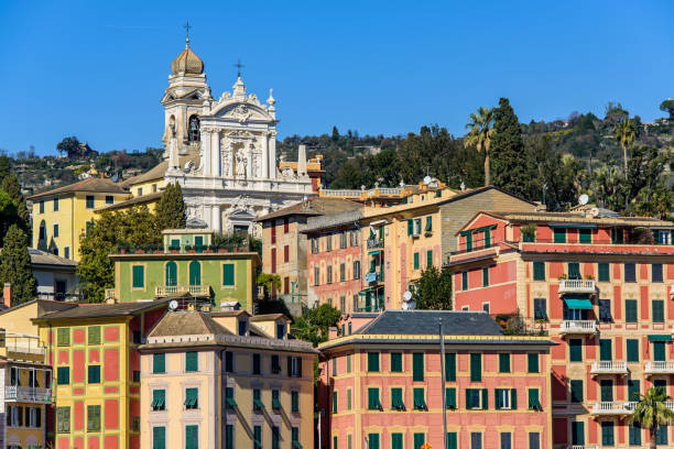 Arquitectura da cidade de Santa Margherita Ligure - foto de acervo