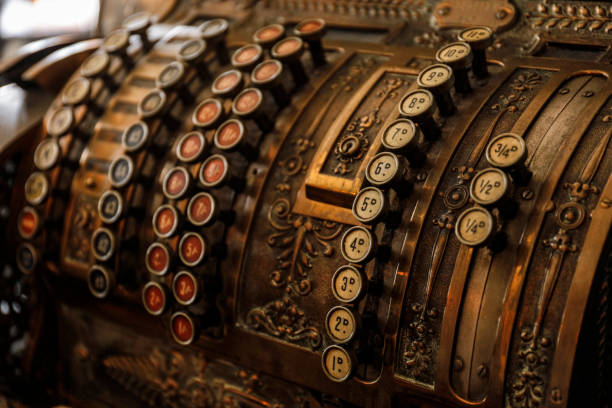 Old-fashionned cash register.
