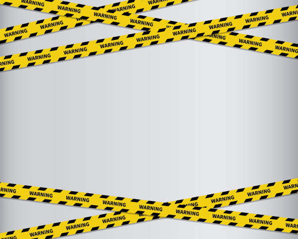 illustrations, cliparts, dessins animés et icônes de bande d'avertissement. ligne noire et jaune rayée. illustration de vecteur - safety yellow road striped