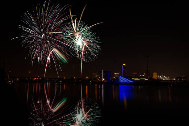 istock Fireworks over the city. 1160294117